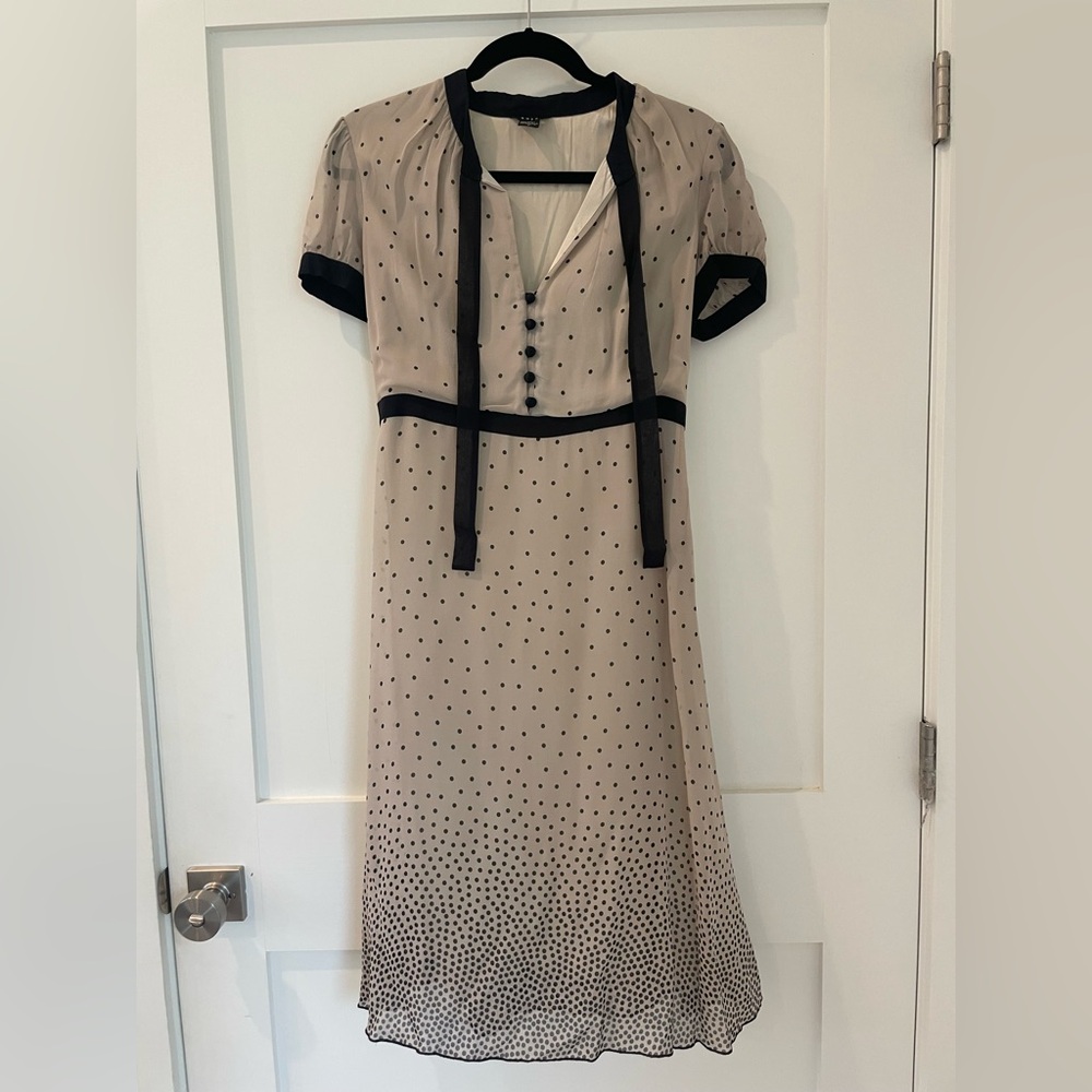 Saja Silk Dress with Dotted Details